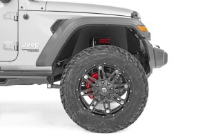 Jeep Wrangler Unlimited Front Inner Fenders - Rough Country - 3-piece construction with RC logo - '18-'25 Jeep Wrangler Unlimited Front Inner Fenders - Rough Country - 3-piece construction with RC logo - '18-'25